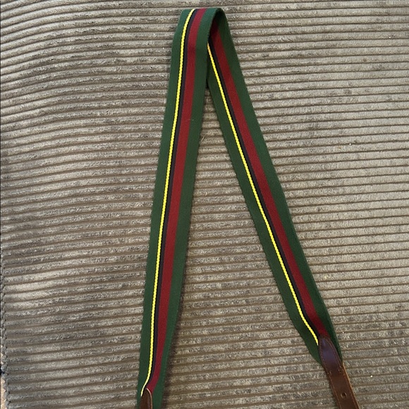 Vintage Polo by Ralph Lauren Brown Crossbody Bag with Green and Red Strap - Picture 13 of 16